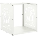 vidaXL Suport pentru lemne de foc alb 40x40x40 cm Oțel laminat la rece vidaXL Suport pentru lemne de foc alb 40x40x40 cm Oțel laminat la rece