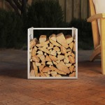 vidaXL Suport pentru lemne de foc alb 40x40x40 cm Oțel laminat la rece vidaXL Suport pentru lemne de foc alb 40x40x40 cm Oțel laminat la rece