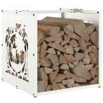 vidaXL Suport pentru lemne de foc alb 40x40x40 cm Oțel laminat la rece vidaXL Suport pentru lemne de foc alb 40x40x40 cm Oțel laminat la rece