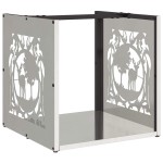 vidaXL Suport pentru lemne de foc 40x40x40 cm oțel inoxidabil vidaXL Suport pentru lemne de foc 40x40x40 cm oțel inoxidabil
