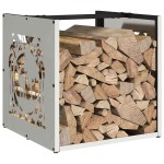 vidaXL Suport pentru lemne de foc 40x40x40 cm oțel inoxidabil vidaXL Suport pentru lemne de foc 40x40x40 cm oțel inoxidabil
