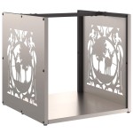 vidaXL Suport pentru lemne de foc 40x40x40 cm Oțel pentru intemperii vidaXL Suport pentru lemne de foc 40x40x40 cm Oțel pentru intemperii