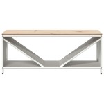 vidaXL Suport pentru lemne de foc cu blat lemn alb 100,5x35,5x40 cm vidaXL Suport pentru lemne de foc cu blat lemn alb 100,5x35,5x40 cm