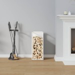vidaXL Suport pentru lemne de foc alb 25x25x60 cm Oțel laminat la rece vidaXL Suport pentru lemne de foc alb 25x25x60 cm Oțel laminat la rece