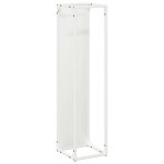 vidaXL Suport pentru lemne de foc alb 25x25x100cm Oțel laminat la rece vidaXL Suport pentru lemne de foc alb 25x25x100cm Oțel laminat la rece