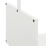 vidaXL Suport pentru lemne de foc alb 40x40x40 cm Oțel laminat la rece