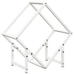 vidaXL Suport pentru lemne de foc alb 50x25x50 cm Oțel laminat la rece vidaXL Suport pentru lemne de foc alb 50x25x50 cm Oțel laminat la rece