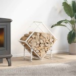 vidaXL Suport pentru lemne de foc alb 60x25x60 cm Oțel laminat la rece vidaXL Suport pentru lemne de foc alb 60x25x60 cm Oțel laminat la rece