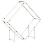 vidaXL Suport pentru lemne de foc alb 80x25x80 cm Oțel laminat la rece