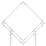 vidaXL Suport pentru lemne de foc alb 80x25x80 cm Oțel laminat la rece