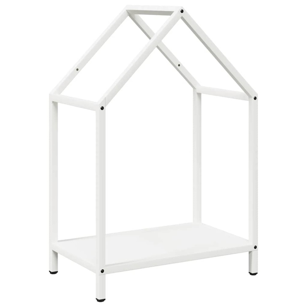 vidaXL Suport pentru lemne de foc alb 40x25x60 cm Oțel laminat la rece