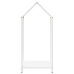 vidaXL Suport pentru lemne de foc alb 40x25x90 cm Oțel laminat la rece