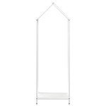 vidaXL Suport pentru lemne de foc alb 40x25x120cm Oțel laminat la rece