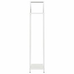 vidaXL Suport pentru lemne de foc alb 40x25x120cm Oțel laminat la rece