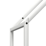 vidaXL Suport pentru lemne de foc alb 40x25x120cm Oțel laminat la rece