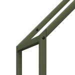vidaXL Suport pentru lemne de foc Verde măsline Oțel laminat la rece