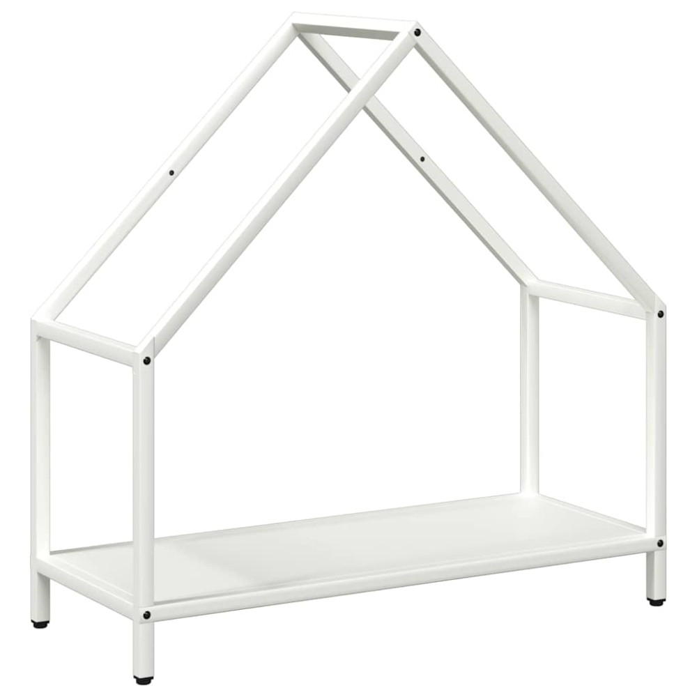 vidaXL Suport pentru lemne de foc alb 60x25x60 cm Oțel laminat la rece