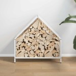 vidaXL Suport pentru lemne de foc alb 60x25x60 cm Oțel laminat la rece vidaXL Suport pentru lemne de foc alb 60x25x60 cm Oțel laminat la rece
