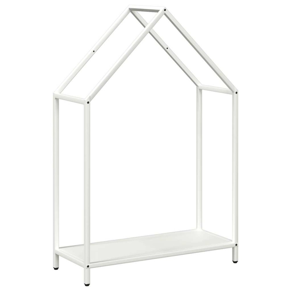 vidaXL Suport pentru lemne de foc alb 60x25x90 cm Oțel laminat la rece