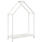 vidaXL Suport pentru lemne de foc alb 60x25x90 cm Oțel laminat la rece