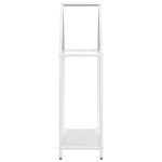 vidaXL Suport pentru lemne de foc alb 60x25x90 cm Oțel laminat la rece