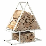 vidaXL Suport pentru lemne de foc alb 50x25x60 cm Oțel laminat la rece vidaXL Suport pentru lemne de foc alb 50x25x60 cm Oțel laminat la rece