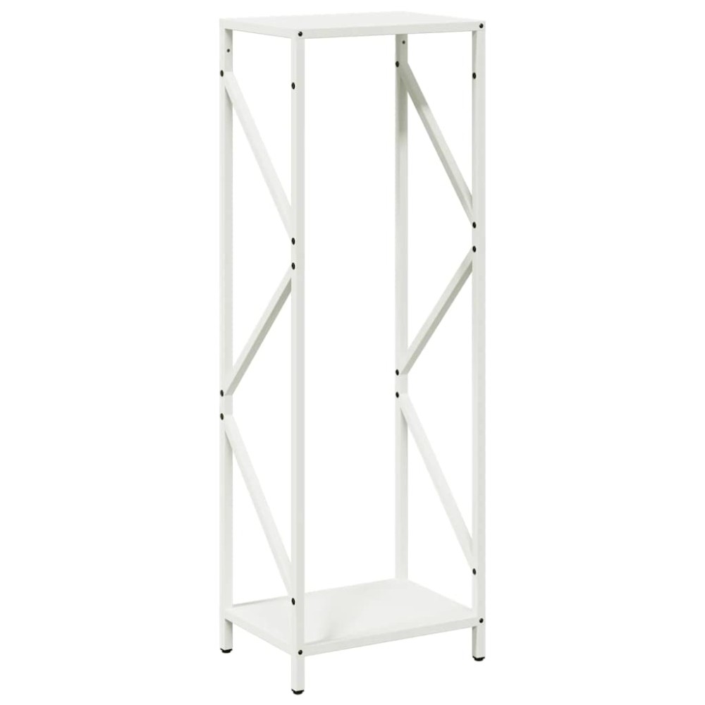 vidaXL Suport pentru lemne de foc alb 34x25x100cm Oțel laminat la rece