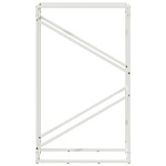 vidaXL Suport pentru lemne de foc alb 60x25x100cm Oțel laminat la rece