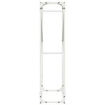 vidaXL Suport pentru lemne de foc alb 60x25x100cm Oțel laminat la rece