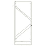 vidaXL Suport pentru lemne de foc alb 40x25x100cm Oțel laminat la rece