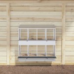 vidaXL Cutie pentru pui cu 8 compartimente, metal argintiu galvanizat