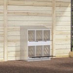 vidaXL Cubit pentru pui cu 6 compartimente, metal argintiu galvanizat