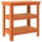 vidaXL Banc de lucru Maroniu cerat 78,5 x 50 x 80 cm Lemn de pin masiv