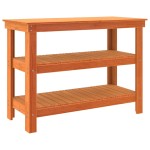 vidaXL Banc de lucru Maro ceruit 110,5 x 50 x 80 cm Lemn masiv de pin