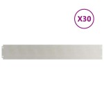 vidaXL Borduri de gazon 30 buc 15x103 cm Oțel inoxidabil