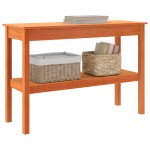 vidaXL Masă de consolă Maro ceruit 110 x 40 x 75 cm Lemn masiv de pin vidaXL Masă de consolă Maro ceruit 110 x 40 x 75 cm Lemn masiv de pin