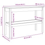 vidaXL Masă de consolă Maro ceruit 110 x 40 x 75 cm Lemn masiv de pin vidaXL Masă de consolă Maro ceruit 110 x 40 x 75 cm Lemn masiv de pin
