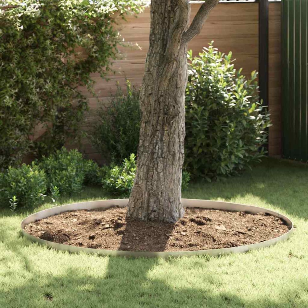 vidaXL Împrejmuire pentru gazon Argintiu 450 x 10 cm Oțel inoxidabil