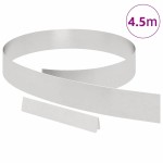 vidaXL Împrejmuire pentru gazon Argintiu 450 x 10 cm Oțel inoxidabil