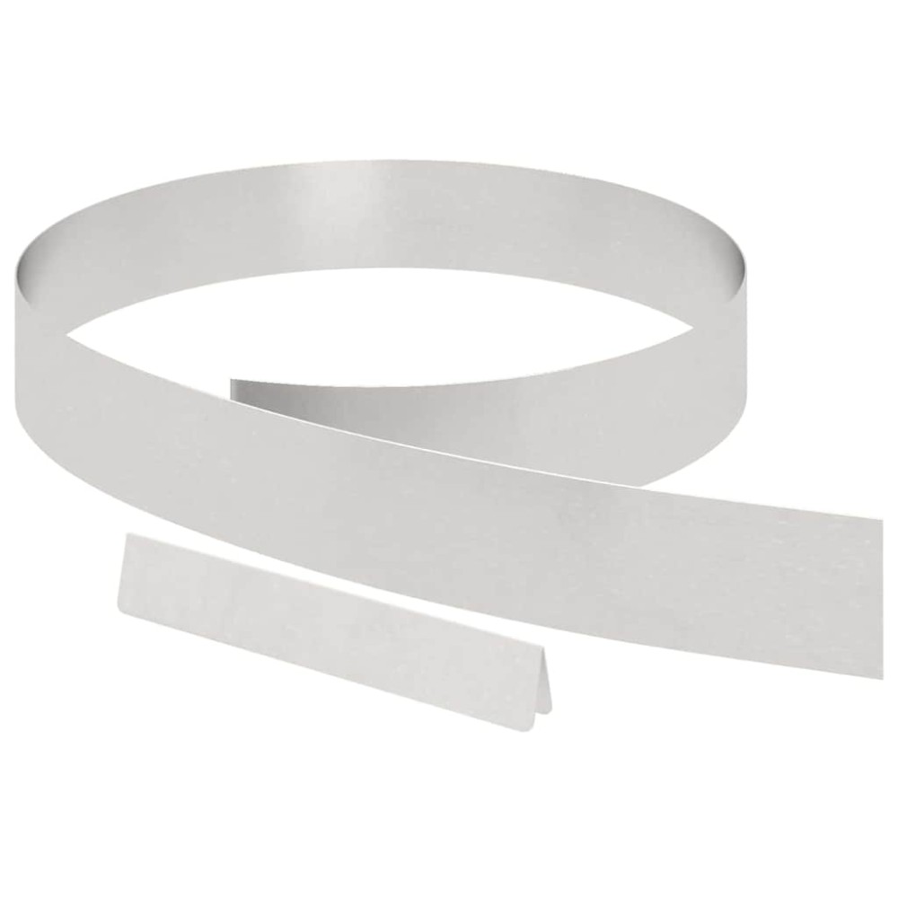 vidaXL Împrejmuire pentru gazon 4 pcs Argintiu 450 x 10 cm