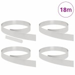 vidaXL Împrejmuire pentru gazon 4 pcs Argintiu 450 x 10 cm vidaXL Împrejmuire pentru gazon 4 pcs Argintiu 450 x 10 cm