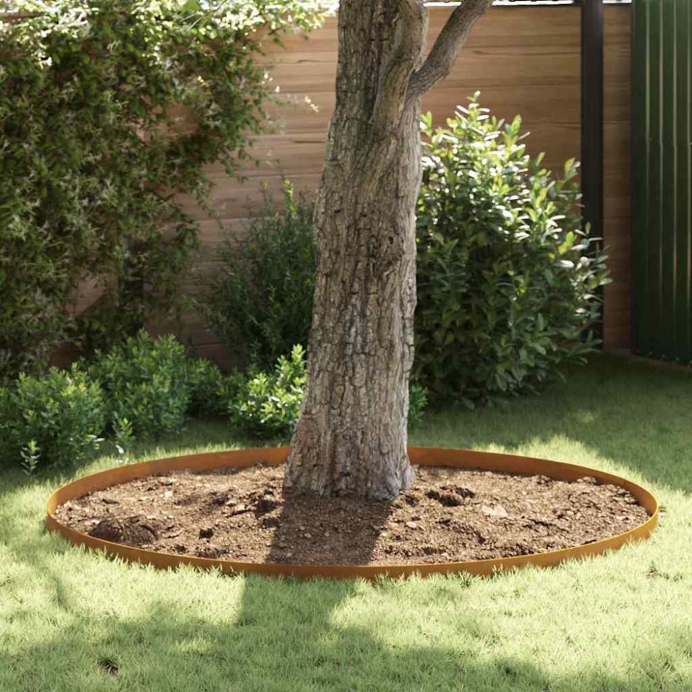 vidaXL Împrejmuire pentru gazon Ruginit 450 x 10 cm