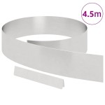 vidaXL Împrejmuire pentru gazon Argintiu 450 x 15 cm Oțel inoxidabil