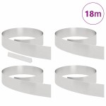 vidaXL Împrejmuire pentru gazon 4 pcs Argintiu 450 x 15 cm