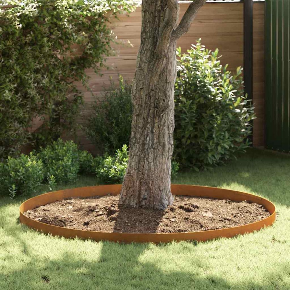 vidaXL Împrejmuire pentru gazon Ruginit 450 x 15 cm