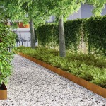vidaXL Împrejmuire pentru gazon Ruginit 450 x 15 cm