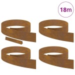 vidaXL Împrejmuire pentru gazon 4 pcs Ruginit 450 x 15 cm