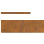 vidaXL Împrejmuire pentru gazon 4 pcs Ruginit 450 x 15 cm