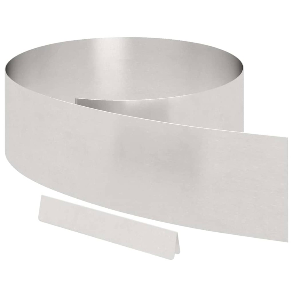 vidaXL Împrejmuire pentru gazon 4 pcs Argintiu 450 x 20 cm