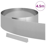 vidaXL Împrejmuire pentru gazon Argintiu 450 x 20 cm Oțel galvanizat